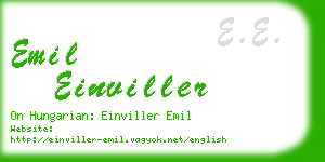 emil einviller business card